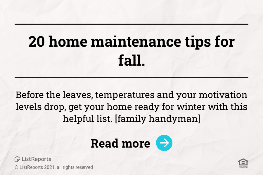 Fall Home Maintenance - Blog